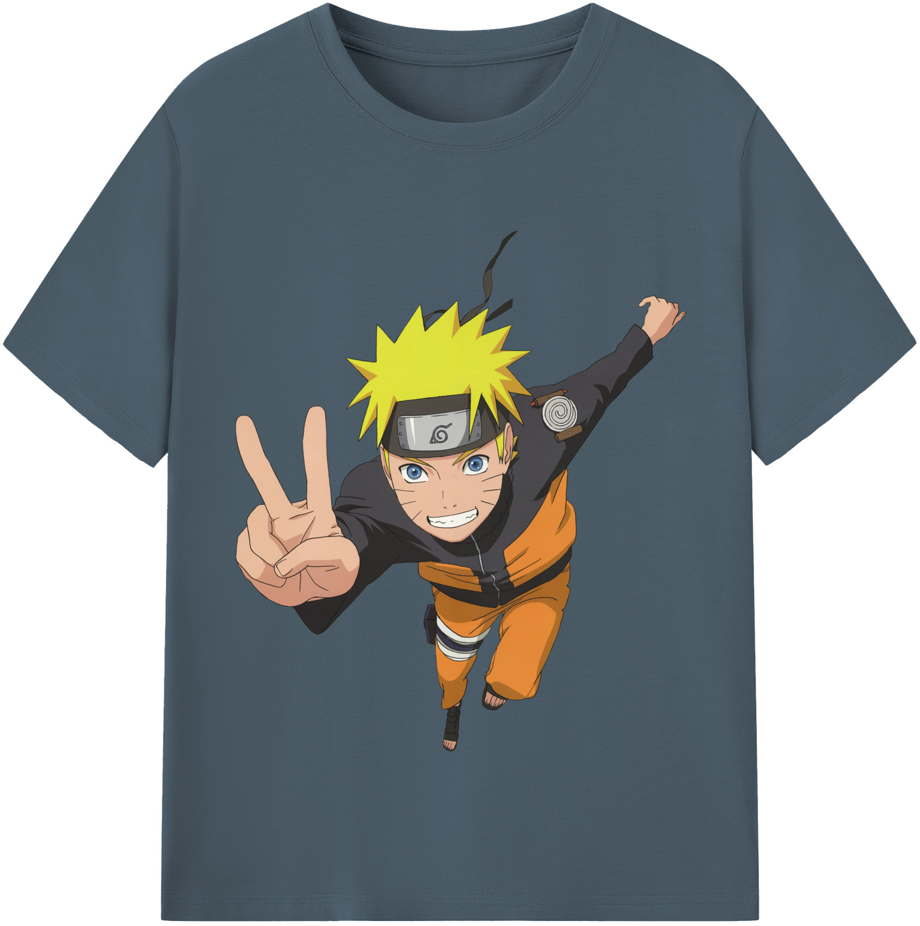 （画像用） NARUTO -ナルト- うずまき ナルト Uzumaki Naruto 綿100％半袖Tシャツ（フロントプリント）